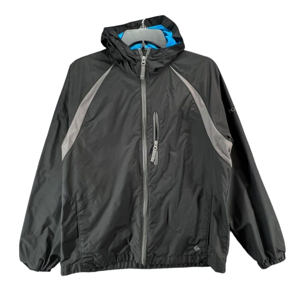 Columbia Boys Youth Jacket Size XL Zip‎ Front Lined Windbreaker Hooded Outdoors